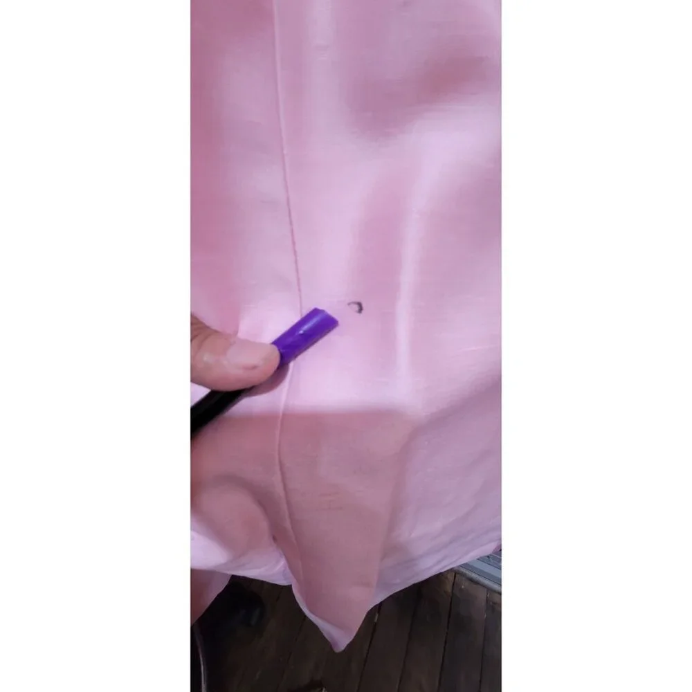 Vintage 60's Pink Straight Maxi Dress w/ Matching Sleeveless Duster - Picture 10 of 11